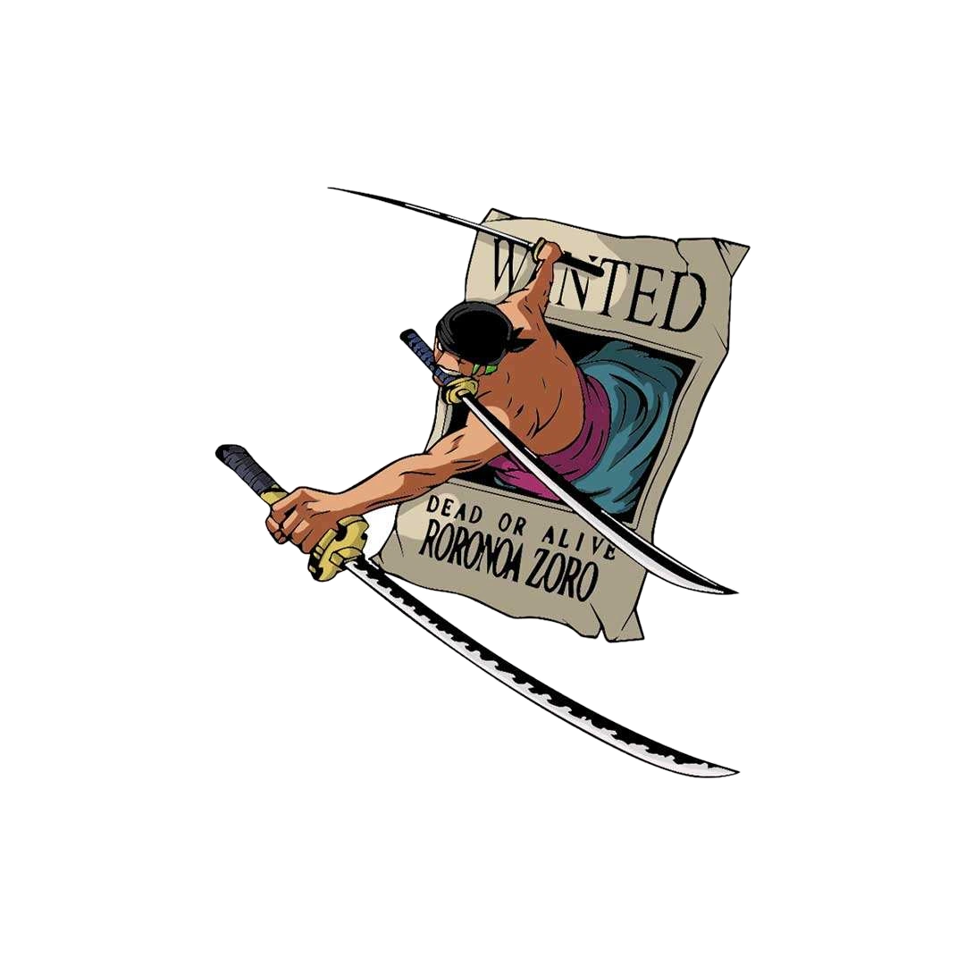 Pirate Zoro Wanted Poster Sticker